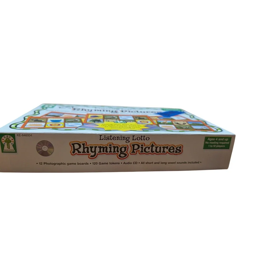 Key Education Listening Lotto Rhyming Pictures Game Kids OS Multicolor Good CD